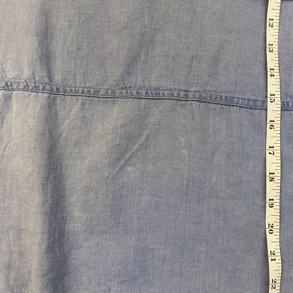Flax 100% Linen Blue Sleeveless Top - Picture 10 of 11